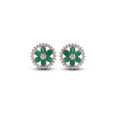 Emerald Garden Zircon Earrings